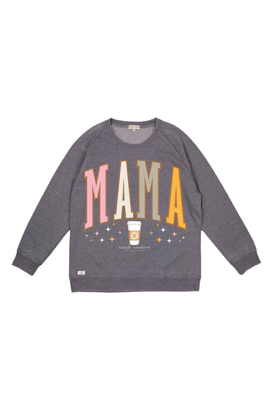 Simply Southern Plus Size Mama Crewneck for Women in Grey