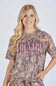 Simply Southern Camo Country Babe T-Shirt for Women in Brown
