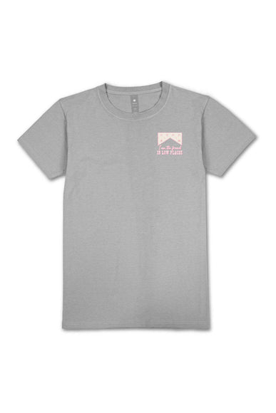 Simply Southern Womens Shirts Friend In Low Places T-Shirt for Women in Heather Grey