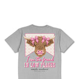 Simply Southern Womens Shirts Friend In Low Places T-Shirt for Women in Heather Grey