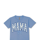 Womens Simply Southern Shirts Floral Mama T-Shirt for Women in Blue