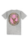 Womens Simply Southern Plus Size Camo Deer Circle T-Shirt for Women in Heather Grey