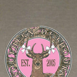 Simply Southern Plus Size Deer Bow T-Shirt for Women in Brown