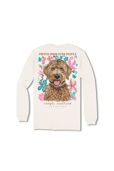 Simply Southern Youth Prefer Dogs Long Sleeve T-Shirt for Girls
