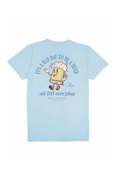Simply Southern Mens Shirt Beer T-Shirt for Men in Ice
