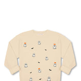 Womens Simply Southern Ghost and Bats Crewneck for Women in Sand