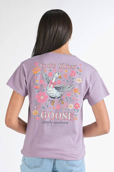 Simply Southern Goose T-Shirt for Women in Purple