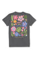 Simply Southern Plus Size Happiness Blooms T-Shirt for Women in Washed Charcoal