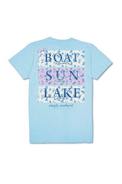 Simply Southern Plus Size Lake Days T-Shirt for Women in Sky Blue