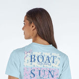 Womens Simply Southern Shirts Lake Days T-Shirt for Women in Sky Blue
