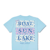 Womens Simply Southern Shirts Lake Days T-Shirt for Women in Sky Blue