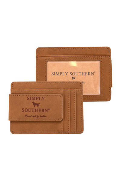 Simply Southern Mens Leather Money Clip Wallet in Brown