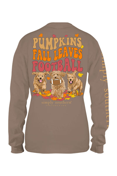 Simply Southern Long Sleeve Fall Leaves T-Shirt for Women in Army LS –  Glik's