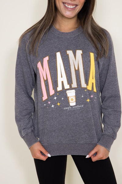 Simply Southern Mama Crewneck for Women in Grey