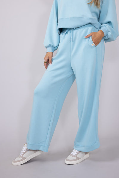 Womens Simply Southern Modal Knit Sloan Pants for Women in Ice Blue