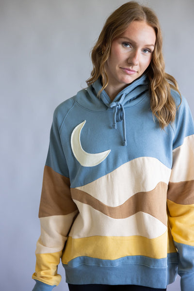 Simply Southern Moon Patch Hoodie for Women in Multi