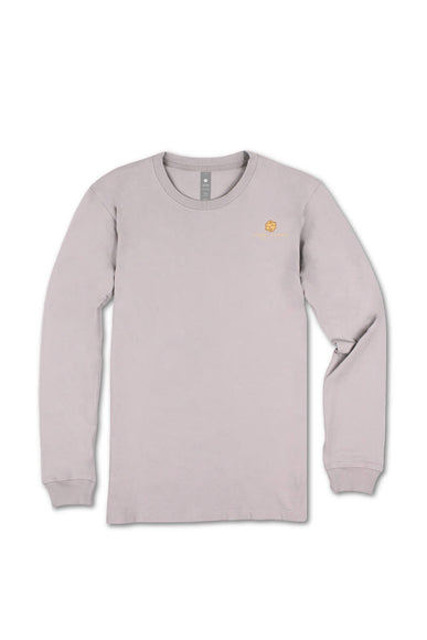 Simply Southern Plus Size Things New Long Sleeve T-Shirt for Women in Driftwood Grey