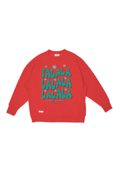 Simply Southern Plus Size Falala Sweatshirt for Women in Red