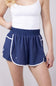 Womens Simply Southern Side Pleated Shorts for Women in Cobalt Blue