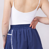 Womens Simply Southern Side Pleated Shorts for Women in Cobalt Blue