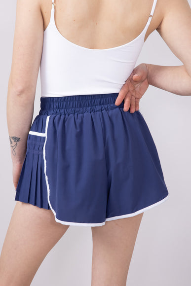 Womens Simply Southern Side Pleated Shorts for Women in Cobalt Blue