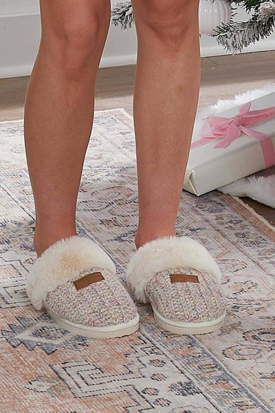 Simply Southern Open Slippers for Women in Light Grey