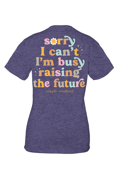 Simply Southern Plus Size Raising The Future T-Shirt for Women in Blue