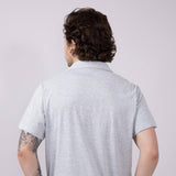 Mens Simply Southern Stripe Polo for Men in Grey