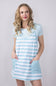 Womens Simply Southern Striped Tara Romper Dress for Women in Ice Blue