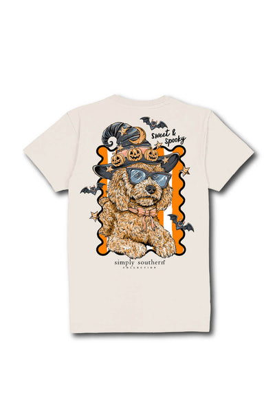 Simply Southern Plus Size Sweet & Spooky T-Shirt for Women in Whisper White
