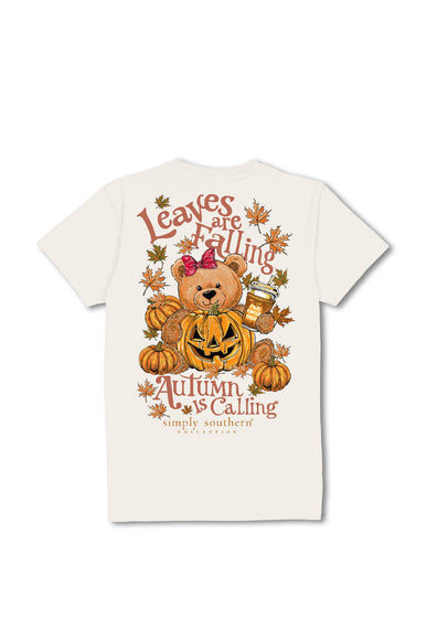 Simply Southern Leaves Are Falling Autumn Is Calling T-Shirt for Women in Linen