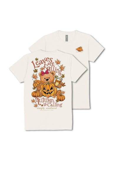 Simply Southern Leaves Are Falling Autumn Is Calling T-Shirt for Women in Linen