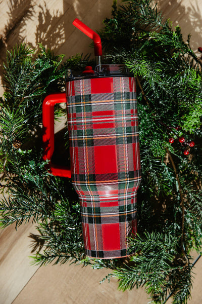 Simply Southern 40oz Tumbler in Red Plaid