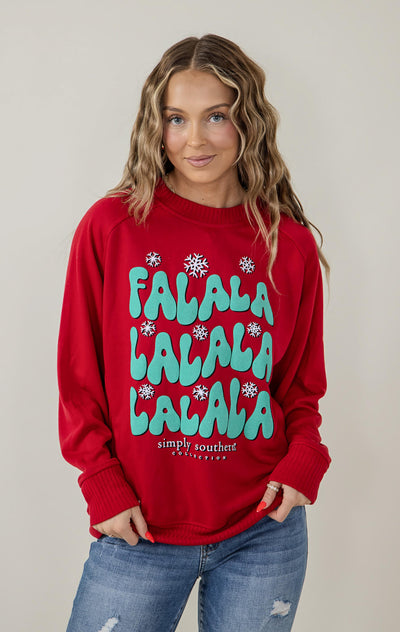 Simply Southern Falala Sweatshirt for Women in Red
