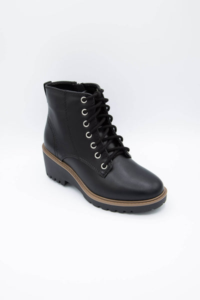 Soda Shoes Hungry Lace Wedge Booties for Women in Black