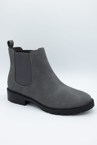 Soda Hopper Chelsea Lug Booties for Women in Grey