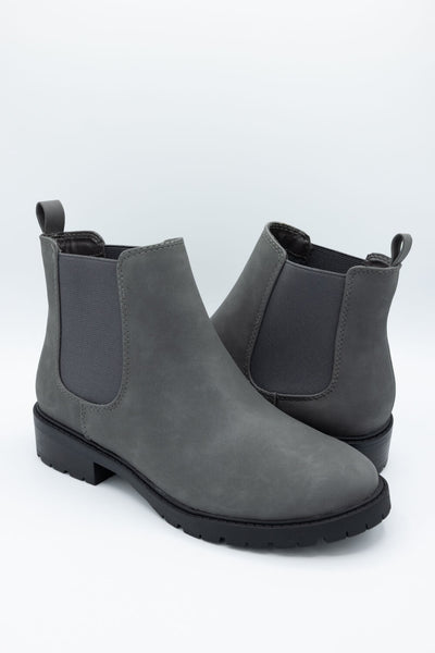 Soda Hopper Chelsea Lug Booties for Women in Grey