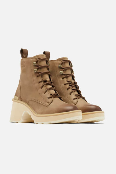 Sorel Hi-Line Heel Lace Booties for Women in Brown