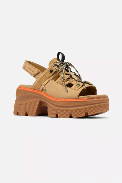 Sorel Rein Lace Platform Sandals for Women in Brown