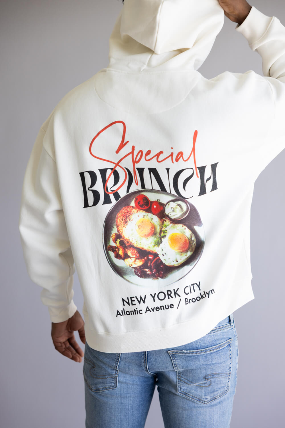 Denim & Flower Special Brunch Hoodie for Men in Off White | CSWS