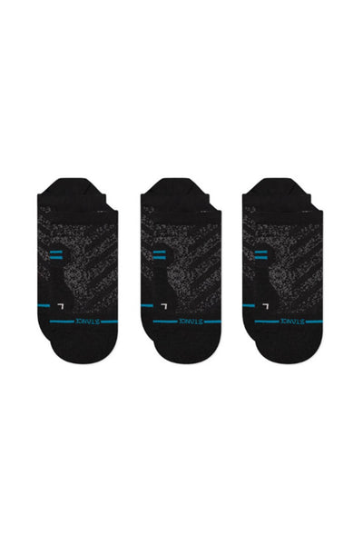 Stance Run Light 3 Pack Tab Socks for Men in Black