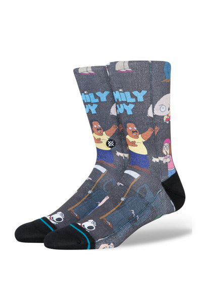 Stance Family Guy Crew Socks for Men in Black