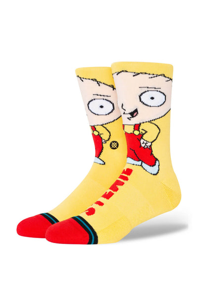 Stance Stewie Crew Socks for Men in Yellow