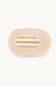 Teleties Large Flat Round Clip in Beige