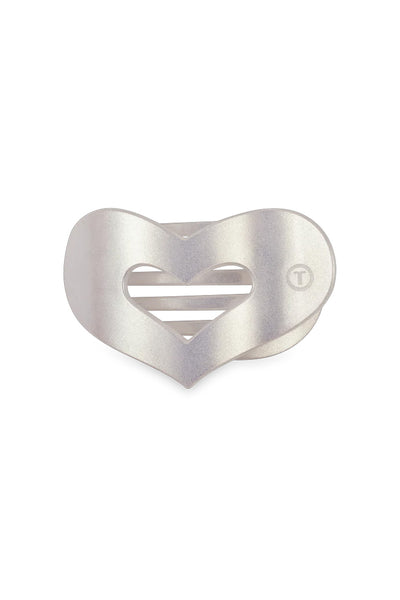Teleties Medium Heart Flat Clip in Mother of Pearl