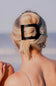 Teleties Large Flat Square Hair Clip in Black