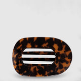 Teleties Medium Flat Round Hair Clip in Tortoise
