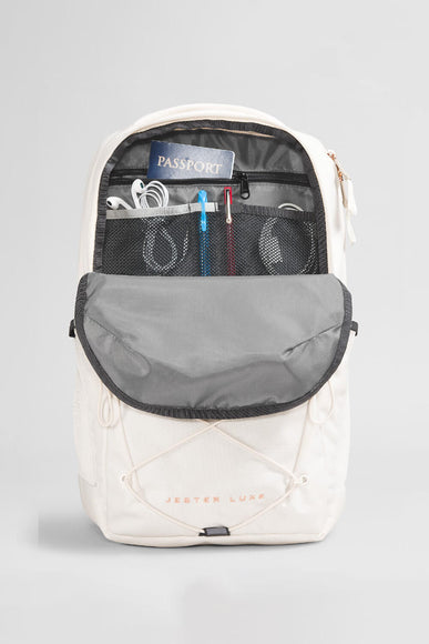 The North Face Jester Backpack for Women in Gardenia White/Burnt Coral Metallic