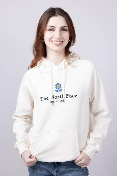 The North Face Strange Colorful World Hoodie for Women in White Dune