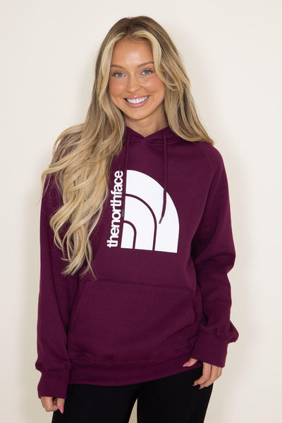 The North Face Jumbo Half Dome Hoodie for Women in Deep Red